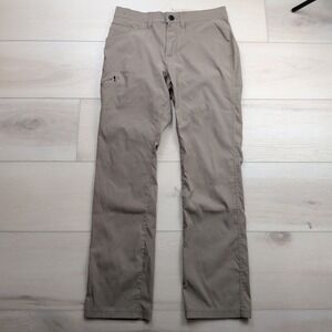 Orvis Trek Tech Pants Men 32x32 Khaki Tan Stretch Water Repellent Hiking 1525905